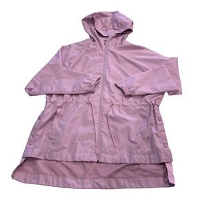 Champion C9 Womens Mauve Pink Hooded Windbreaker Jacket Mesh Hem Size M R1701